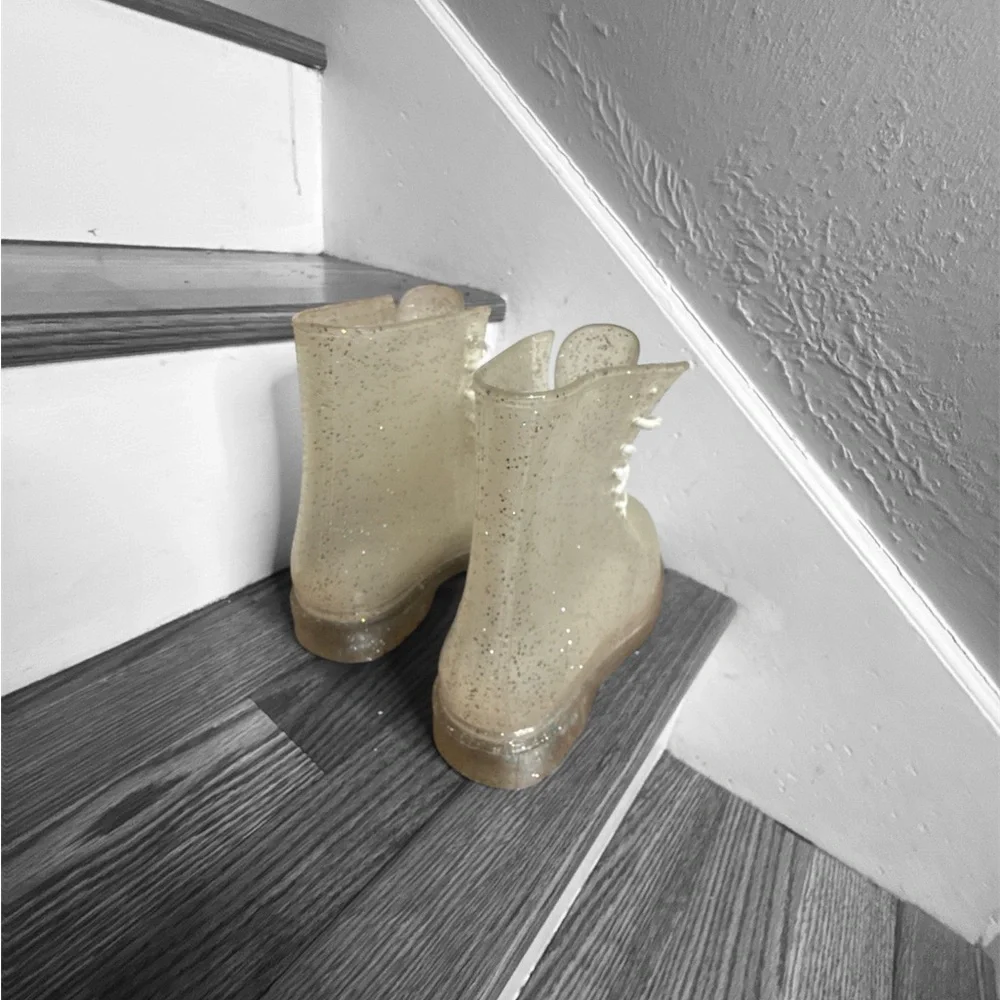 Urban Outfitters Glittery Transparent Boots